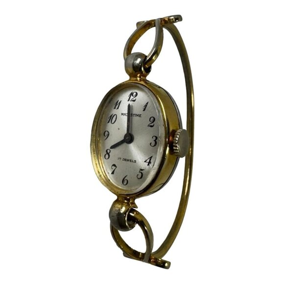 MAJESTIME 17 JEWELS BANGLE  MECHANICAL LADIES WATCH - Picture 1 of 10